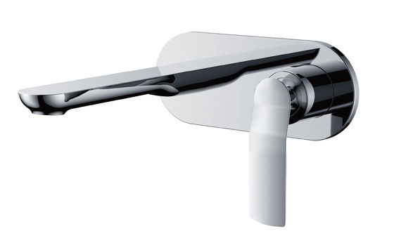 Estilo retro de cobre caliente y frío cascada lavabo grifo pre-enterrado en la pared lujo de alta gama