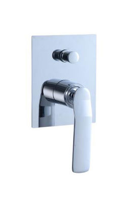 Una sola palanca oculta en la pared bañera o ducha mezclador con desvío baño grifo de cobre cromo OEM