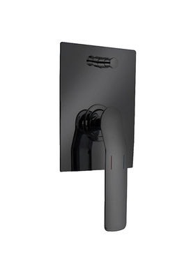 Una sola palanca oculta en la pared bañera o ducha mezclador con desviador mate negro baño grifo de bronce OEM