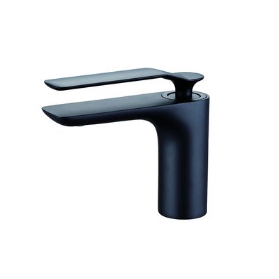 Agua fría y caliente OEM Bañón mezclador grifo de sola palanca baño Matt Negro