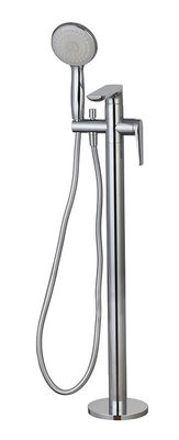 Moderno de una sola palanca de cromo de latón freestanding bañera Grifos OEM montado en el suelo