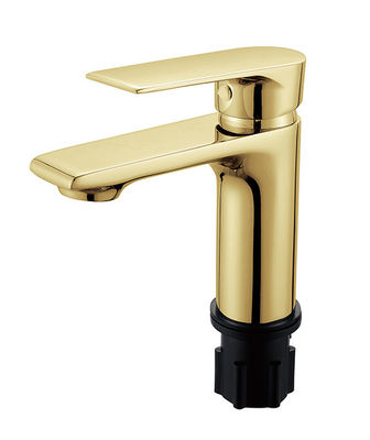OEM de latón de oro mezclador de cuenca grifo de palanca única baño agua caliente y fría