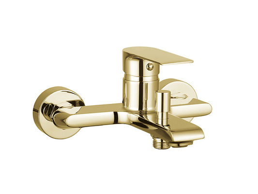 Baño de palanca única o ducha mezclador baño color dorado grifo de bronce agua fría y caliente diseñado OEM moderno