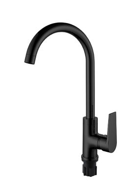 Matt negro de latón de la cocina grifo de fregadero frío y caliente OEM sola palanca