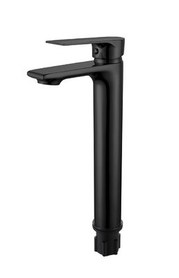 Baño moderno con palanca única de alta altura con grifo de mezclador negro