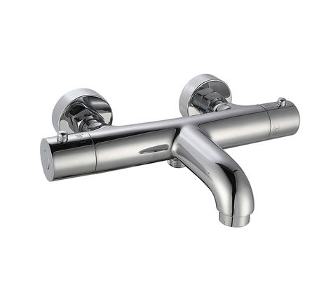 Temperatura termostática ajustable bañera o ducha chorro mezclador baño color cromo grifo de cobre OEM redondo clásico