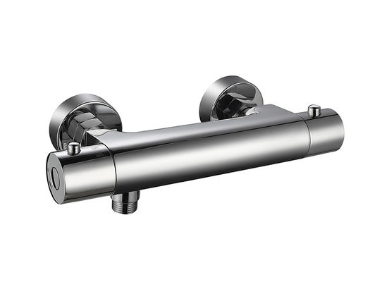 Temperatura termostática ajustable Tubón de ducha mezclador de baño Color cromo grifo de cobre OEM redondo clásico