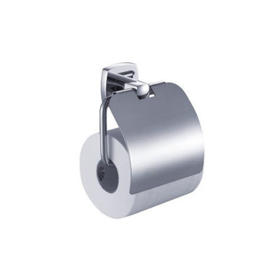 Baño Papel de Toilet Roll Singular Portador de Latón Color Chrome OEM Latón Base Cuadrada Con Diseño Curvo