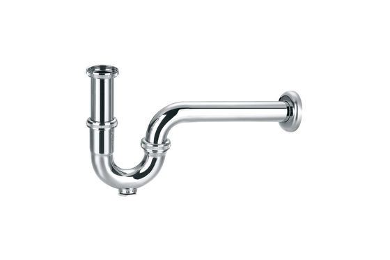 Tubo de lavadora de baño de latón, trampa para botellas de drenaje, sifón para baños, trampa para lavadoras, cromo OEM