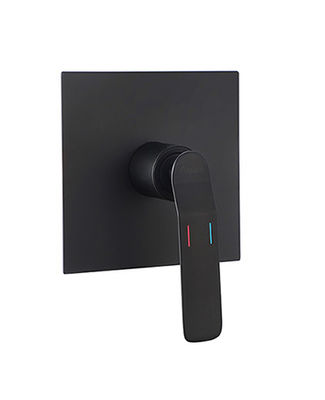 Una sola palanca oculta en la pared construye en el baño o ducha mezclador baño mate negro grifo de bronce OEM