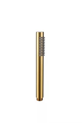 Micrófono de latón ducha de manos ducha de mano para la columna de ducha cepillado oro baño boquilla de silicio fácil limpieza redonda OEM