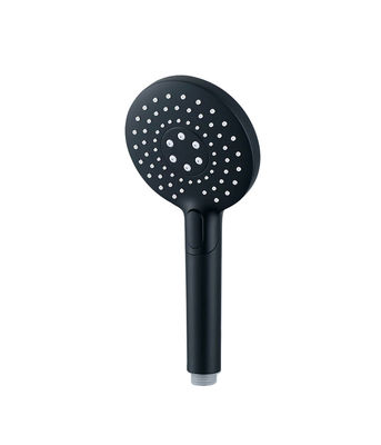 ABS plástico de 3 funciones ducha de manos ducha de mano para la columna de ducha negro mate bañera boquilla de silicio redonda fácil de limpiar OEM
