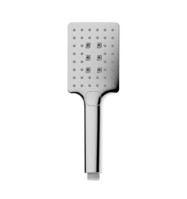 ABS 3 función ducha de manos ducha de mano para la ducha columna de cromo baño boquilla de silicio cuadrado fácil limpio OEM