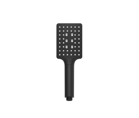ABS plástico de 3 funciones ducha de manos ducha de mano para la columna de ducha negro mate baño de silicona boquilla cuadrada limpia fácil OEM