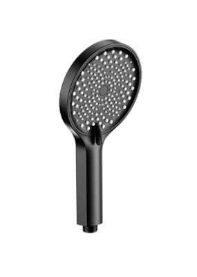 ABS plástico de 3 funciones ducha de manos columna de ducha de mano baño negro nueva boquilla de silicio líquido redonda fácil de limpiar OEM