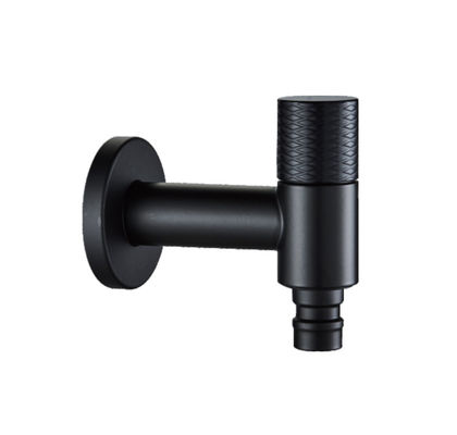 Matt Negro SUS304 Bibcock mezclador de grifo de cuenca de agua fría monopared montado OEM