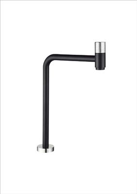 SUS304 mezclador de grifo de cuenca bibcock alto tubo largo cubierta única montada en negro