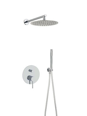 Redondo cromo clásico OEM ducha de lluvia batería oculta en la pared