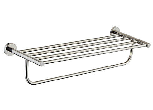 Polished Chrome Doble Ronda Toallas Bar Estante Sus304 Proyecto Hotel Casa
