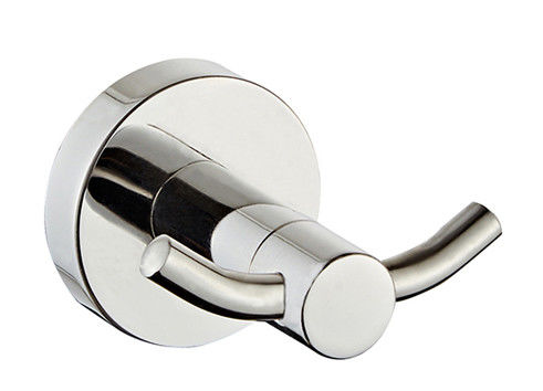 Accesorios de baño montados en la pared SUS304 Robe doble gancho cromo pulido clssical diseño redondo OEM ODM