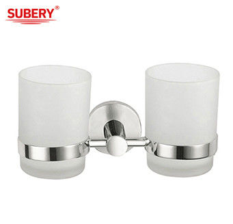 SUS 304 soporte para tumbler doble vidrio cromo pulido OEM ODM