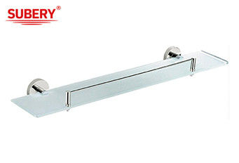 Moderno simple redondo Odm porta estanterías de vidrio Oem Sus304 Cromo Superficie de pared montada