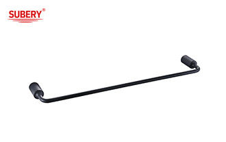 Barras de toallas de zinc negro mate Accesorios de baño negro mate OEM redondo