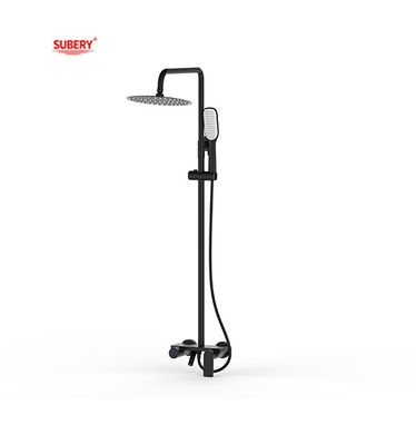 Baño de bronce negro Matt Grifos de ducha termostático Temperatura ajustable