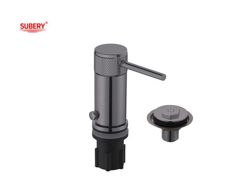 Moderno de palanca única Bidet Ducha de latón Anular Knurl Manija Gunsmetal Grifos