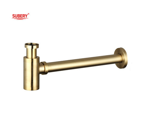 Cuenca de baño de oro cepillado Residuos Sifon Cuenca de baño de lavado
