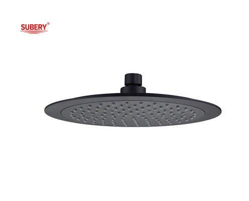 OEM ABS plástico redondo cabeza de ducha de lluvia tamaño grande columna de baño negro mate