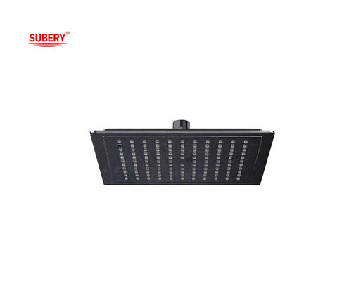 Gran tamaño Cuadrado Ducha de lluvia Matt Negro Columna de baño OEM plástico ABS