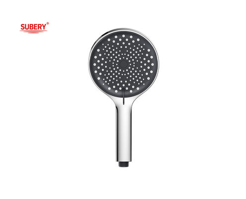 ABS plástico de 3 funciones ducha de manos columna de ducha de cromo baño nueva boquilla de silicio líquido redonda fácil de limpiar OEM