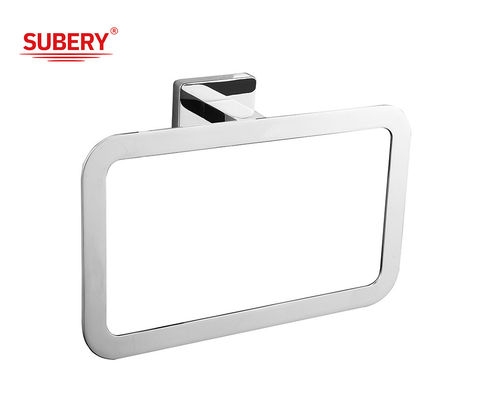 Zinc de pared colocado en el anillo de la toalla de cromo portador de diseño rectángulo clásico Oem Odm