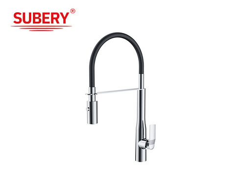 Grifos de lavabo de cocina de latón cromo de palanca única modernos OEM
