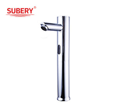 Cromo de un solo agujero sensor automático grifo sin tacto baño fregadero grifo sin tacto