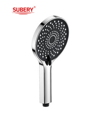 ABS 3 función ducha de manos ducha de mano para ducha columna de cromo baño nueva boquilla de silicio líquido redondo fácil limpio OEM