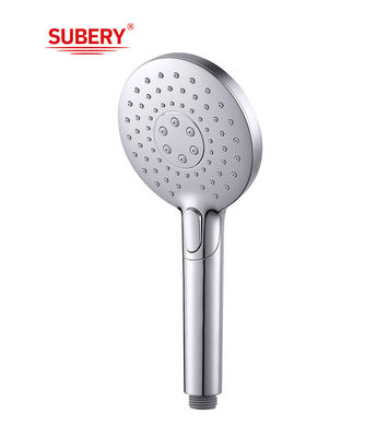 ABS de 3 funciones ducha de manos ducha de mano para la columna de ducha de baño de cromo boquilla de silicio redonda fácil de limpiar OEM