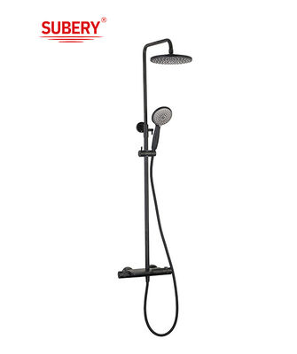 Pexmax Luxury Conjunto de ducha de baño con termostato cromado