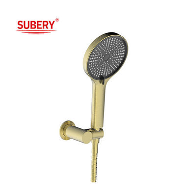 Duchas de mano de oro cepillado boquilla de silicio líquido redonda fácil limpieza OEM