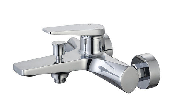 Baño de palanca única o ducha mezclador baño de cobre cromo grifo de agua fría y caliente diseñado OEM moderno