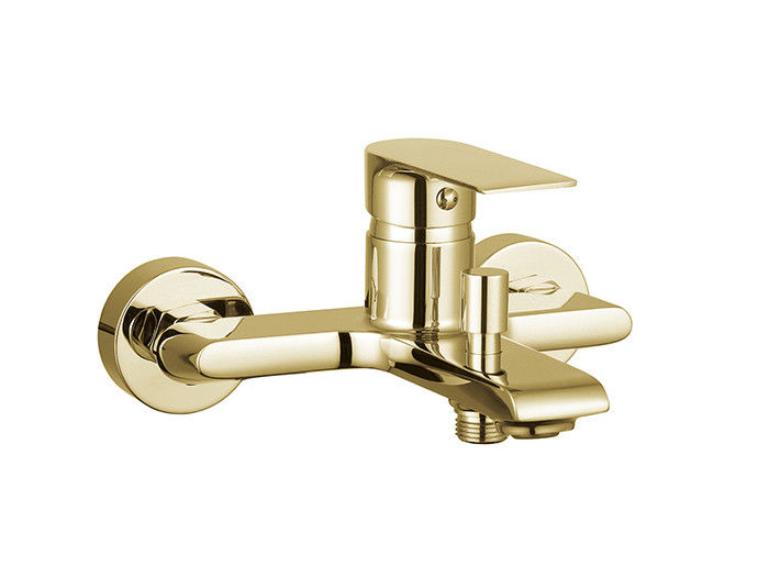 Baño de palanca única o ducha mezclador baño color dorado grifo de bronce agua fría y caliente diseñado OEM moderno