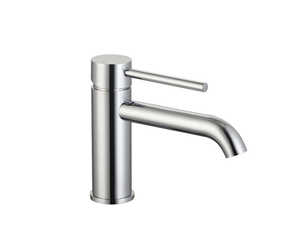 Cromado de latón de palanca única cuenca de mezclador de grifo de baño mango largo agua fría y caliente OEM