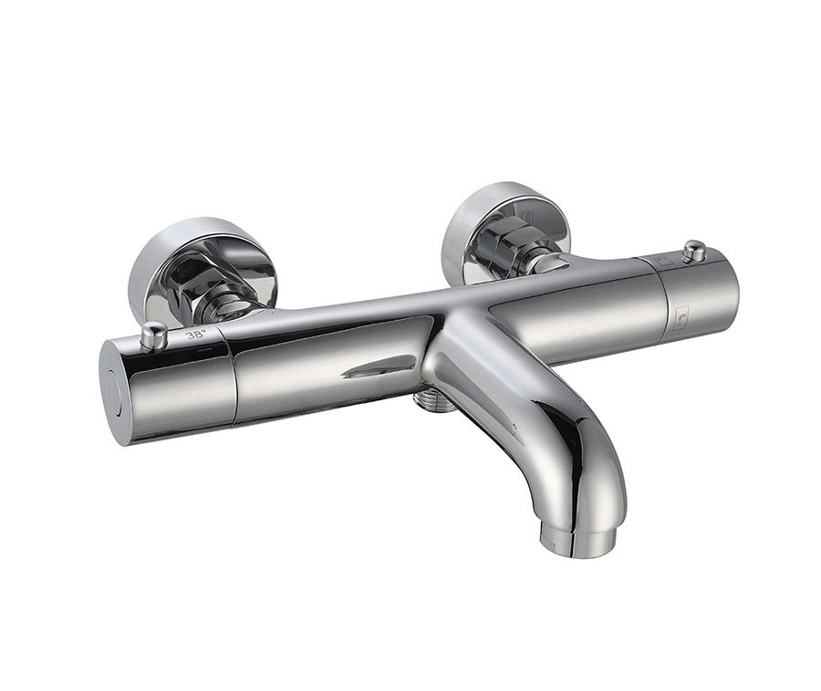 Temperatura termostática ajustable bañera o ducha chorro mezclador baño color cromo grifo de cobre OEM redondo clásico