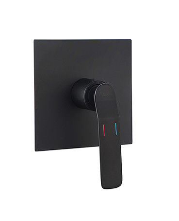 Una sola palanca oculta en la pared construye en el baño o ducha mezclador baño mate negro grifo de bronce OEM