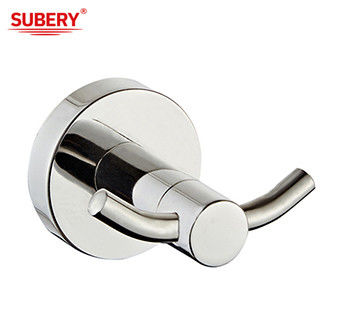 Accesorios de baño montados en la pared SUS304 Robe doble gancho cromo pulido clssical diseño redondo OEM ODM