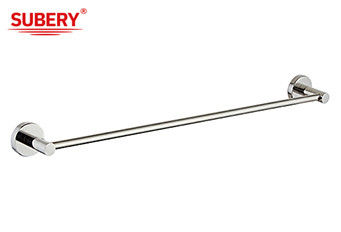SUS304 Singular Toallar Bar Holder Accesorios de baño Chrome pulido OEM redondo proyecto clásico moderno