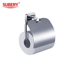 Baño Papel de Toilet Roll Singular Portador de Latón Color Chrome OEM Latón Base Cuadrada Con Diseño Curvo