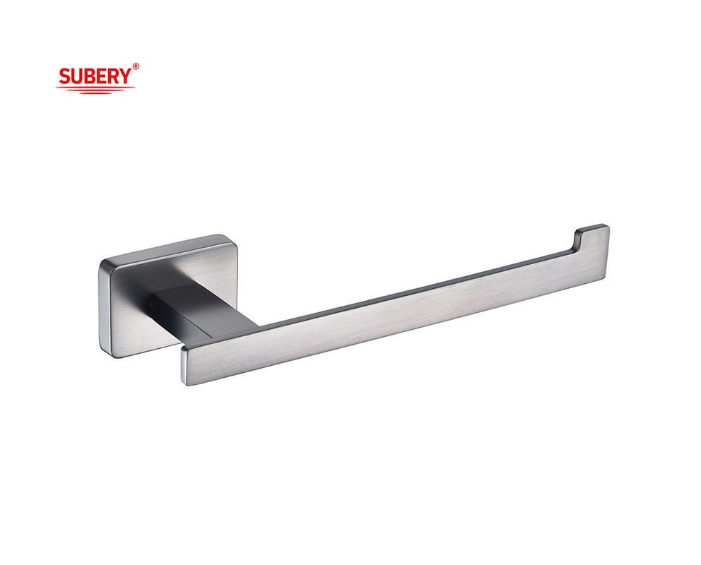 Accesorios de baño de zinc montado en la pared portapapel de papel higiénico único pistola de metal clssical diseño rectángulo OEM ODM