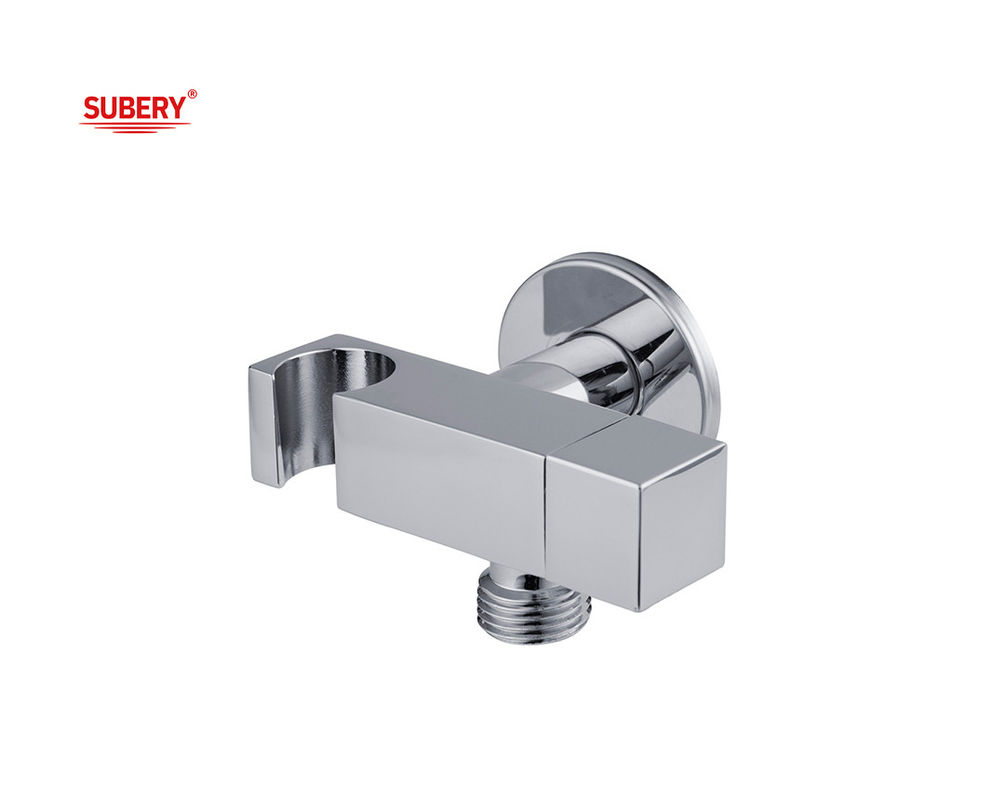 Brass Shattaf Portador de válvula de la manija Bidet Ducha Sprayer Portador de Baño inodoro Cuadrado Chrome OEM